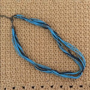 Elegant Blue and Black Women's Necklace